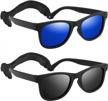 polarized toddler sunglasses with strap - uv protection for boys and girls aged 0-8 years - hxs 2 pack logo