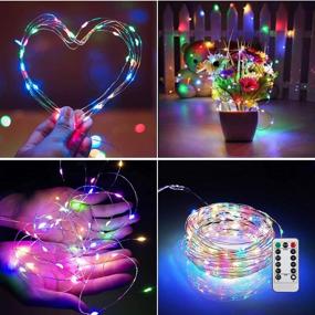 img 3 attached to TAGLUMO Fairy Lights Plug-In: 2 Pack, 66FT 200 LED USB String Lights With Remote - Perfect For Indoor Home Decor, Girls' Room, Party, And More In Multicolor