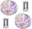 taglumo fairy lights plug-in: 2 pack, 66ft 200 led usb string lights with remote - perfect for indoor home decor, girls' room, party, and more in multicolor logo