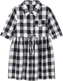 img 3 attached to 👗 Casual Pleated T-Shirt Dresses for Girls at Dresses - Sleeve Included