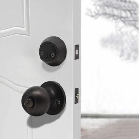 img 2 attached to 5 Pack Of Oil Rubbed Bronze Entry Door Knobs And Double Cylinder Deadbolts With Keyed-Alike Compatibility And Stylish Round Ball Handle Design, Ideal For Exterior/Front Doors