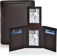 rfid leather trifold wallets men men's accessories , wallets, card cases & money organizers logo