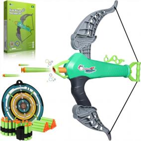 img 4 attached to Kids Bow And Arrow Set - Archery Fun For Boys & Girls Ages 3-12 | 40 Foam Darts & Target Included!