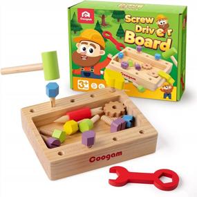 img 4 attached to Coogam Wooden Tool Box: A Montessori-Inspired STEM Toy Set For Developing Fine Motor Skills In Preschoolers