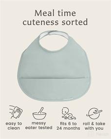 img 1 attached to 👶 Ultimate Waterproof Baby Bibs for Boys - Willow + Sim Toddler Bibs with Food Catcher - A Superior Alternative to Silicone & Plastic Bibs