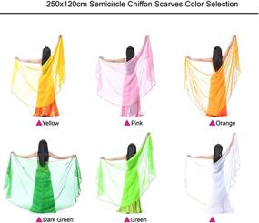 img 1 attached to Light Weight Semicircle Chiffon Shawls Women's Accessories at Scarves & Wraps