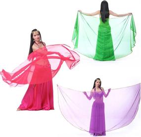 img 3 attached to Light Weight Semicircle Chiffon Shawls Women's Accessories at Scarves & Wraps