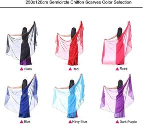 img 2 attached to Light Weight Semicircle Chiffon Shawls Women's Accessories at Scarves & Wraps