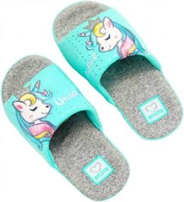 img 1 attached to Unicorn House Slippers For Kids - Non-Slip, Comfortable Indoor Slip-Ons For Boys And Girls