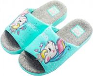 unicorn house slippers for kids - non-slip, comfortable indoor slip-ons for boys and girls logo
