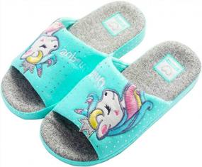 img 4 attached to Unicorn House Slippers For Kids - Non-Slip, Comfortable Indoor Slip-Ons For Boys And Girls