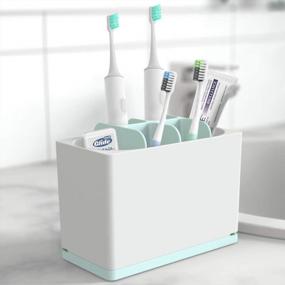 img 3 attached to BPA-Free Plastic Toothbrush Caddy: Luvan Electric Toothbrush Holder For Bathroom Shower Storage Stand