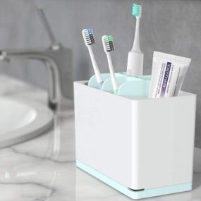 img 2 attached to BPA-Free Plastic Toothbrush Caddy: Luvan Electric Toothbrush Holder For Bathroom Shower Storage Stand