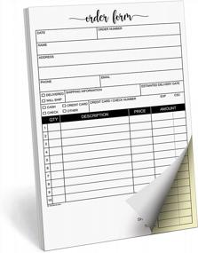 img 4 attached to Keep Your Business Organized With 321Done Order Form Pad - 2 Part Carbonless Sales Receipt Book - Small Size - Made In USA - (50 Sets)