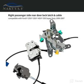 img 3 attached to 🔒 Rear Door Lock Latch & Cable for Ford F250 F350 F450 F550 Super Duty 1999-2007, Upper and Lower Latch Assembly Replacement - 6C3Z-28264A00-A 6C3Z28264A00A