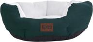 🐶 exq home cooling dog bed & summer cat bed – indoor cats round & washable cat bed with slip-resistant bottom – pet bed for small dogs & puppies – green logo