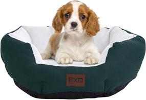 img 3 attached to 🐶 EXQ Home Cooling Dog Bed & Summer Cat Bed – Indoor Cats Round & Washable Cat Bed with Slip-Resistant Bottom – Pet Bed for Small Dogs & Puppies – Green