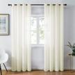 topfinel chiffon beige sheer curtains - 96 inches long, grommet window treatment for doorway - 2 panels logo