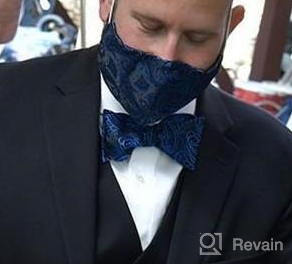 img 1 attached to Paisley Self-Tie Bow Tie And Pocket Square Set For Men - HISDERN Formal Tuxedo Wedding Bowtie In Various Patterns review by Bruce Garner