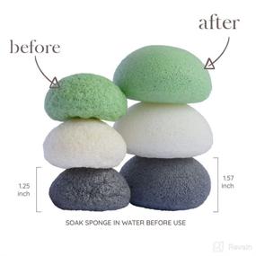 img 3 attached to 💆 Konjac Sponge Pack for a Gorgeous Vanity Shelf