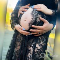 img 1 attached to Show Off Your Baby Bump In Style With ZIUMUDY Maternity Lace Maxi Dress For Photography review by Everald Mendez
