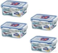 📦 pack of 4 lock & lock airtight rectangular food storage container 6-oz / 0.76-cup set логотип