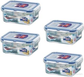 img 2 attached to 📦 Pack of 4 LOCK & LOCK Airtight Rectangular Food Storage Container 6-oz / 0.76-cup Set