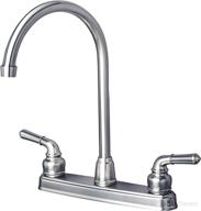 🚰 laguna brass 1201ss rv/motorhome 2-handle non-metallic high arc swivel kitchen faucet in brushed nickel логотип