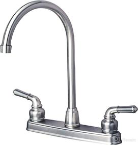 img 3 attached to 🚰 Laguna Brass 1201SS RV/Motorhome 2-Handle Non-Metallic High Arc Swivel Kitchen Faucet in Brushed Nickel