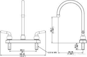 img 1 attached to 🚰 Laguna Brass 1201SS RV/Motorhome 2-Handle Non-Metallic High Arc Swivel Kitchen Faucet in Brushed Nickel