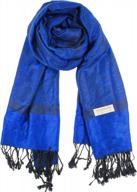 soft silk pashmina shawl wrap: reversible paisley stole scarf - all-season 2ply, 78x28 dimensions logo