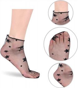 img 2 attached to 5 пар черных сетчатых носков в сеточку для женщин, носки в готическом стиле для девочек - SOCKFUN