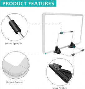 img 2 attached to Small Dry Erase White Board 10X14", Magnetic Desktop Whiteboard With Stand, 4 Markers, 1 Eraser, Double-Sided White Board Easel For Home Office, Desk Drawing/Memo/Writing Board, White Frame