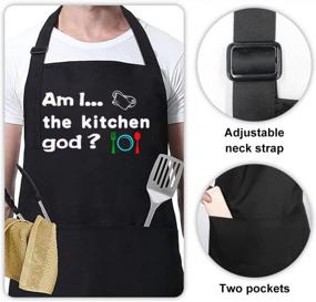 img 2 attached to Boshiho'S Versatile Aprons For Men And Women With Pockets: Perfect Cooking Gifts For Special Occasions