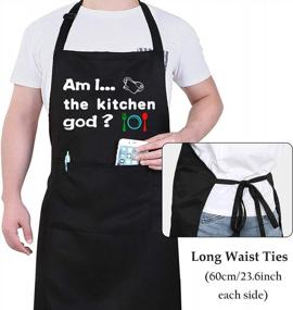 img 1 attached to Boshiho'S Versatile Aprons For Men And Women With Pockets: Perfect Cooking Gifts For Special Occasions