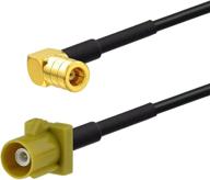 🔌 eightwood 6-inch fakra curry code k male to smb female right-angle satellite radio antenna adapter cable for sirius xm car radio, stereo receiver, and tuner logo