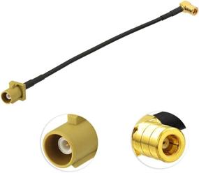 img 2 attached to 🔌 Eightwood 6-Inch Fakra Curry Code K Male to SMB Female Right-Angle Satellite Radio Antenna Adapter Cable for Sirius XM Car Radio, Stereo Receiver, and Tuner