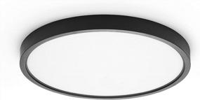 img 4 attached to TALOYA 12In LED Ceiling Light - 200W Equivalent, 3 Color Temperatures, Black Shell 1-Pack