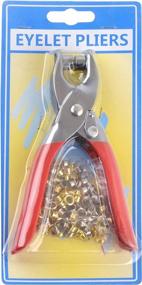 img 3 attached to EZthings® Eyelet Setting Pliers For Leather Arts Plus 100 Eyelets