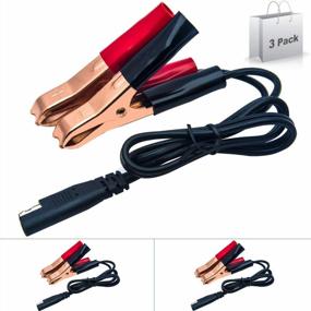 img 3 attached to Зажимы-крокодилы Mroinge Battery из 3 упаковок с 2-футовым кабелем 18AWG и быстроразъемной вилкой SAE (2-контактный)