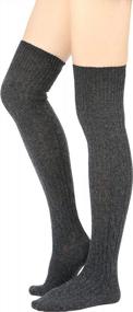 img 2 attached to Women'S Knit Over-The-Knee High Socks For Fall And Winter Warmth - Long Boot Socks And Leg Warmers By STYLEGAGA