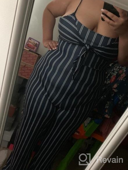 img 1 attached to Women'S Sexy Striped Jumpsuit With Tie Bowknot - SheKiss Summer Rompers review by Jose Hughes