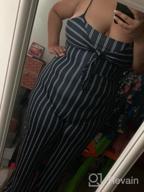 img 1 attached to Women'S Sexy Striped Jumpsuit With Tie Bowknot - SheKiss Summer Rompers review by Jose Hughes