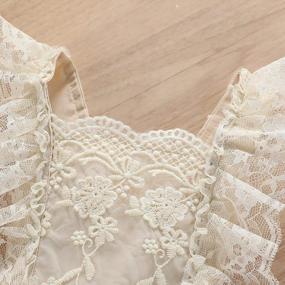 img 3 attached to Boho Baby Girl Romper With Lace Details, Perfect For Newborn Photography And Special Occasions
