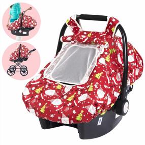 img 4 attached to Protect Your Baby In Style With SMTTW Baby Car Seat Cover: Universal Fit For All Seasons, Snug, Warm And Breathable For Boys And Girls