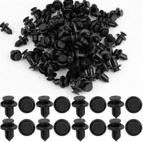 img 1 attached to 🔧 100pcs - 10mm Nylon Clips Plastic Push Type Rivet Retainer Fastener for Honda Acura Bumper Pin Fender Flare