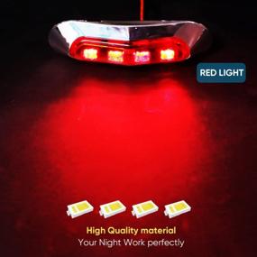 img 2 attached to Waterproof LED Marker Lights For Trucks, Cars, Vans, Caravans, And Boats - Pack Of 20, Red And Amber 3.6 Inch Signal Lamps With DC12V-24V Compatibility For Front And Rear Trailers