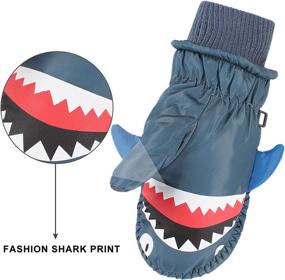 img 2 attached to Children Polyester Waterproof Breathable Dinosaur Girls' Accessories - Cold Weather