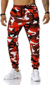 img 4 attached to Men'S Lightweight Camo Joggers Sweatpants For Hiking, Outdoor Activities & Streetwear
