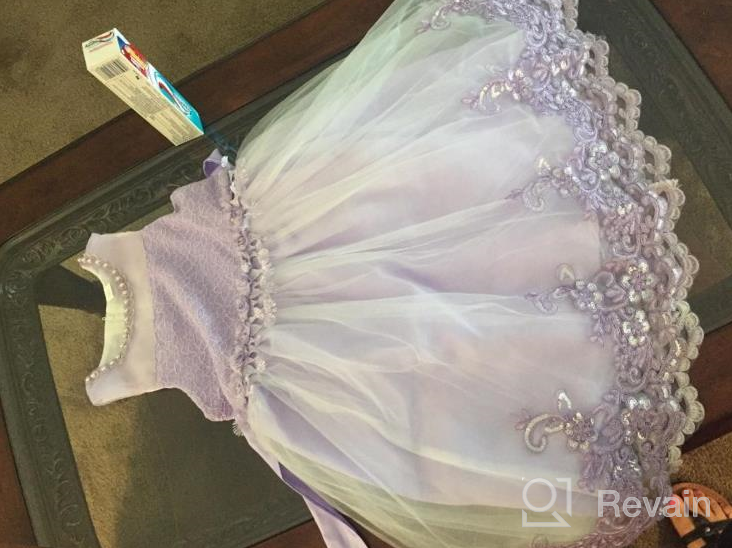 img 1 attached to Weileenice Vintage Sequin Flower Girl Dress with 🌸 Sparkly Rhinestone Tulle - Ideal for Formal Wedding Occasions review by Angela Smith